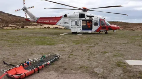 Applecross Coastguard Team First rescue at landing pad in 2021