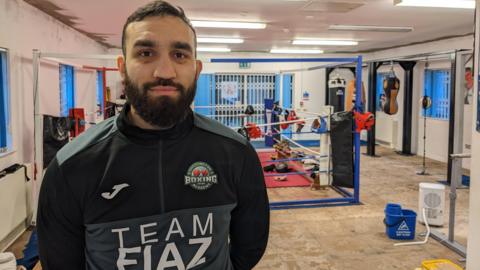 Harry Fiaz in the boxing gym