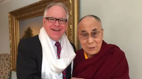 Twitter/Tim Walz Tim Walz and the Dalai Lama