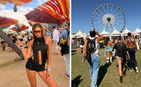 Khadijah Brown Picture of Khadijah Brown and a picture of Khadjiah Brown's friends at this year's Coachella Festival.