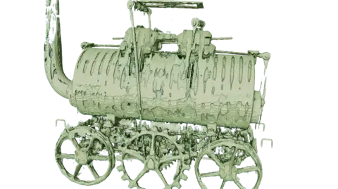 Leeds Museums and Galleries A scan image showing the inner workings of the model locomotive