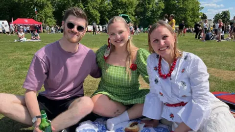 A family enjoying Polish Heritage Day