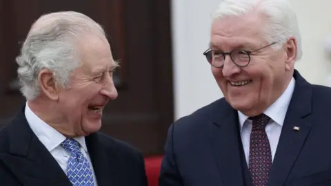 AFP King Charles and German President Steinmeier in a picture from 2023 on the state visit to Germany