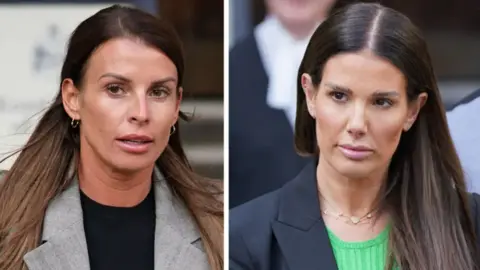 Split picture of Coleen Rooney and Rebekah Vardy 