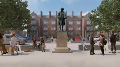 Stoke-on-Trent Council Artists' impression of the statue