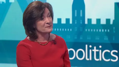 BBC Eluned Morgan in the Politics Wales studio