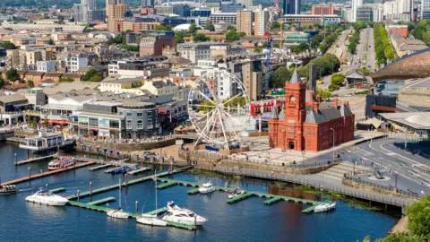 Getty Images An Aerial Photograph of Cardiff Bay