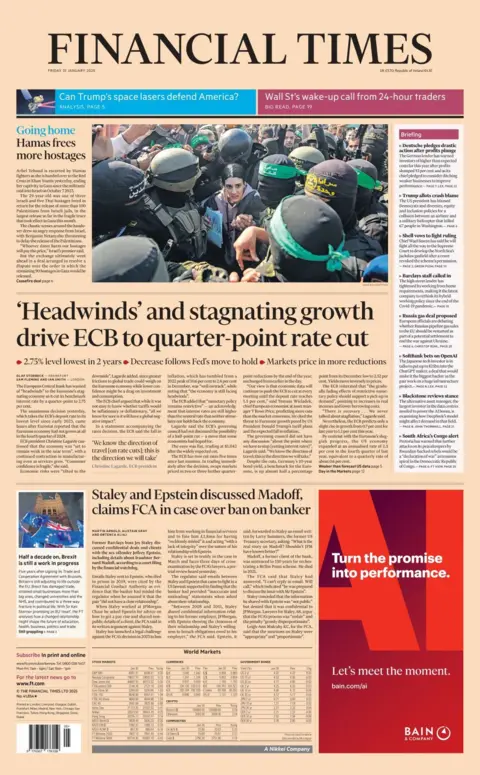 Financial Times front page 31 January 2025