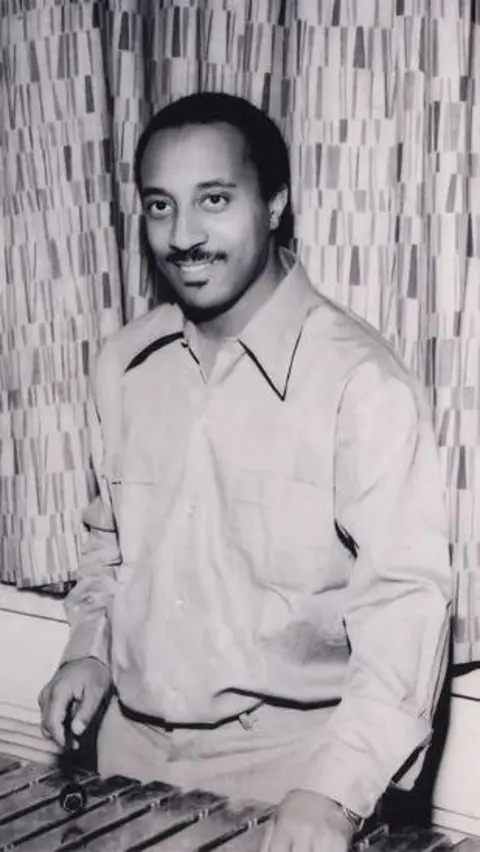 Mulatu Astatke Mulatu Astatke as a young man standing at the vibraphone.