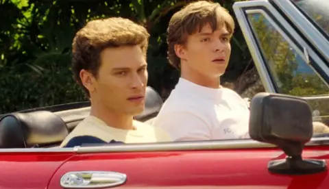 Netflix Cooper Koch (left) and Nicholas Chavez as Erik and Lyle Menendez