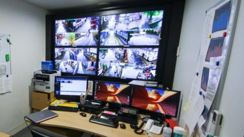 The control room at Salisbury CCTV