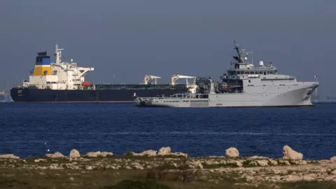 EPA French Navy vessel off the southern coast of France