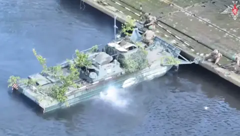 Russian Defense Ministry Russian northern units had to cross the river as part of the counterattack