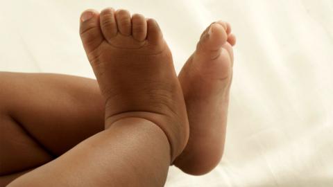 Baby's feet - stock image