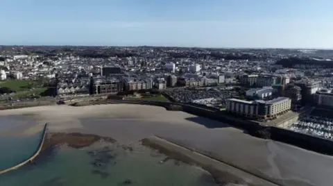 BBC Aerial view of Jersey