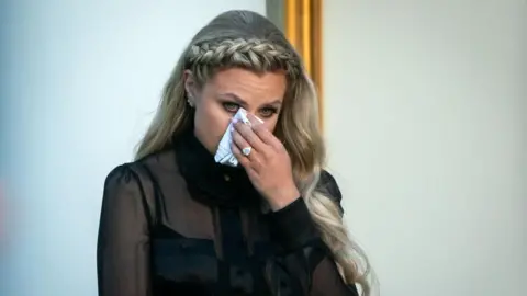 EPA Erica Kirk, widow of Charlie Kirk, during his posthumous Presidential Medal of Freedom ceremony at the White House on October 14, 2025.