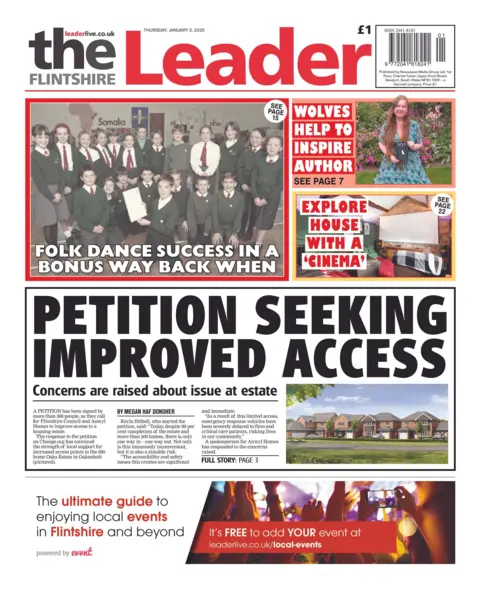 Flintshire Leader Flintshire Leader front page