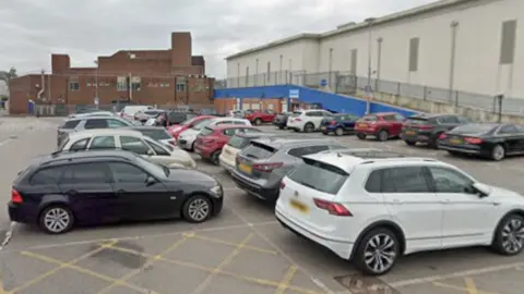 Google Image of Priory Centre car park in Worksop