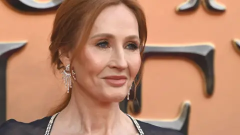 Getty Images JK Rowling pictured at the world premiere of Fantastic Beasts: The Secret of Dumbledore in London, 2022