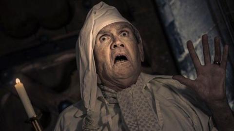 Steve Piper in character as Scrooge