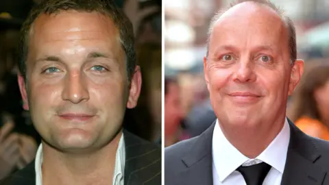 Getty Images A composite of two pictures of male actors smiling into the camera