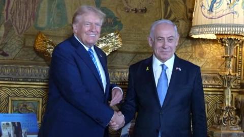 Trump at Mar-a-Lago with Netanyahu 
