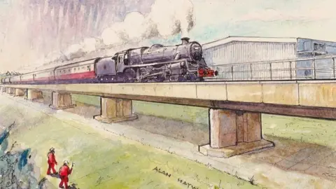 Alan Hayward Great Central Railway artist's impression