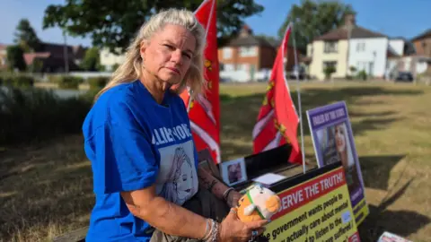 Stuart Woodward/BBC Lisa Bates, mother of Tillie-Anne