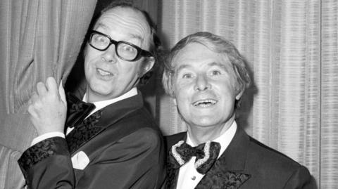 Comedy partners of 43 years, Eric Morecambe (left) and Ernie Wise (right)