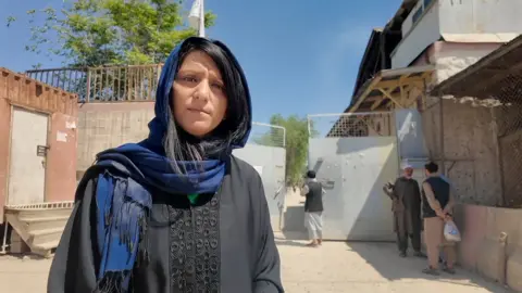 BBC Journalist Yogita Limaye outside rehab centre in Kabul where deadly Pakistan strike happened.