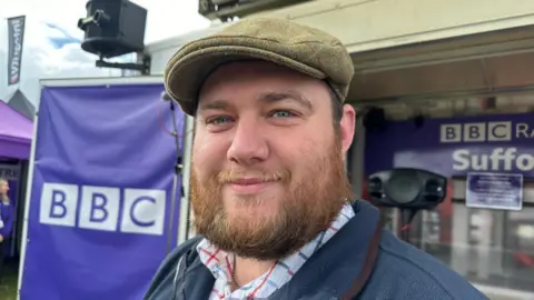 Isaac Chenery/BBC Dominic Saunders at the Suffolk Show
