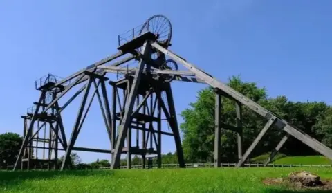 Ian Castledine The timber colliery winch and headstocks 