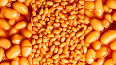 A screen-sized image of orange baked beans.