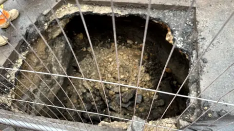Ellis Karran/LDRS The sinkhole