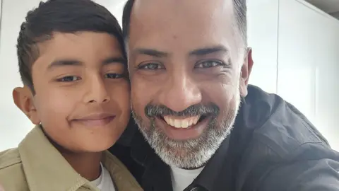 Zubair Ahmed  Zayan and his father Zubair 