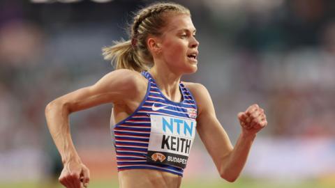Megan Keith in action at the 2023 World Athletics Championships