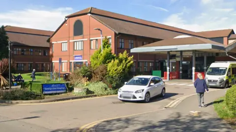 Google The exterior of the George Eliot Hospital in Nuneaton.