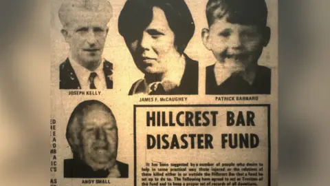 Tyrone Courier Pictures of some of the victims of the Hillcrest Bar bombing from a newspaper