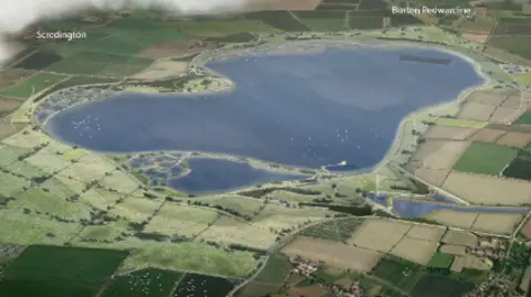 Anglian Water Artist's impression of reservoir