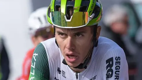 Jaume Guardeno participates in stage six of the 2025 Vuelta a Espana