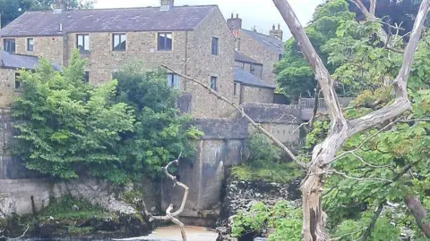 Swift Referrals A view across a river looking at limestone buildings and a bridge, with foliage in the foreground.