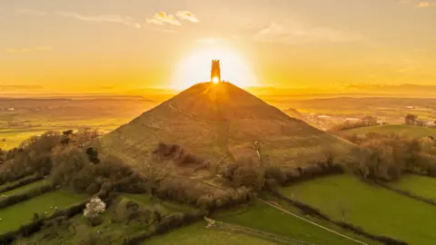 Michelle Cowbourne Glastonbury Tor at sunrise