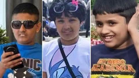 Nakash, 13, Aayat, 11, and 7-year-old boy Muhammad Malik