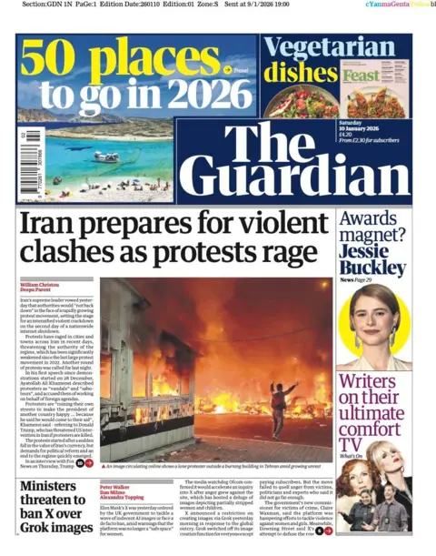 “Iran prepares for violent clashes as protests rage".