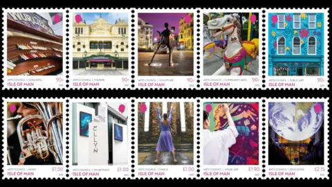 記念グッズ DeNA Baystars Memorial Stamp Collection Stamp collection marks Isle of Man Arts Council's 60th birthday