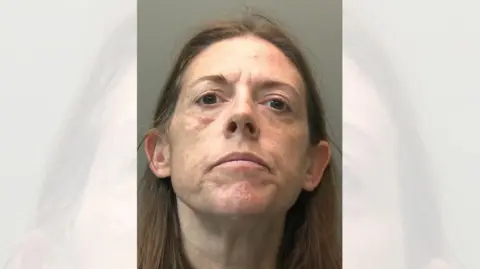 A police handout of a woman with long brown hair.