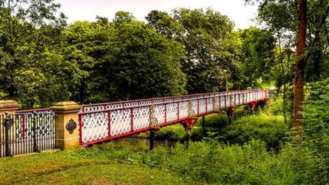 A bridge in Queen's Park in Bolton