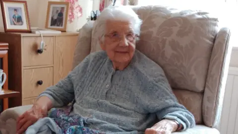 John Gaunt John Gaunt's mother sitting in an arm chair