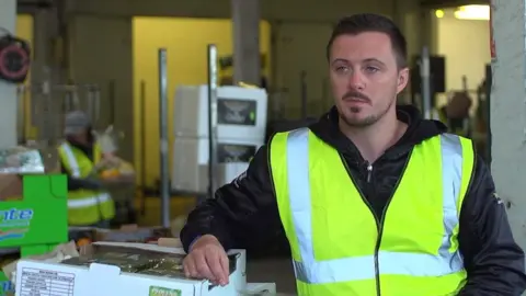 Fruit and veg importer Alex Jones at his family business near Pontypool