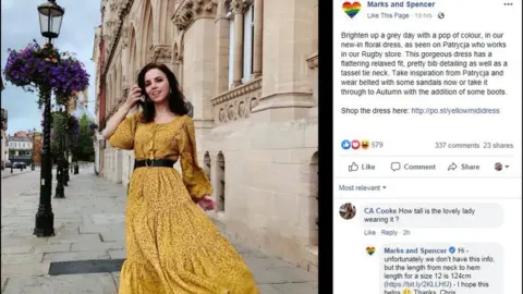 Facebook/Marks and Spencer Model outside the Guildhall in Northampton